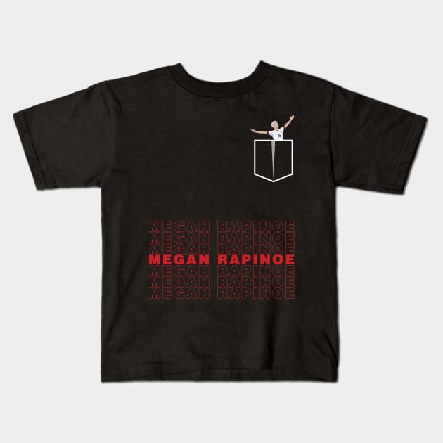 Megan Rapinoe Pocket USWNT Kids T-Shirt by Hevding